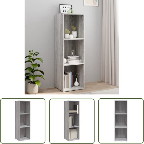 Furniture Limited - Bibliothèque/Meuble TV sonoma gris 36x30x114 (1/5)