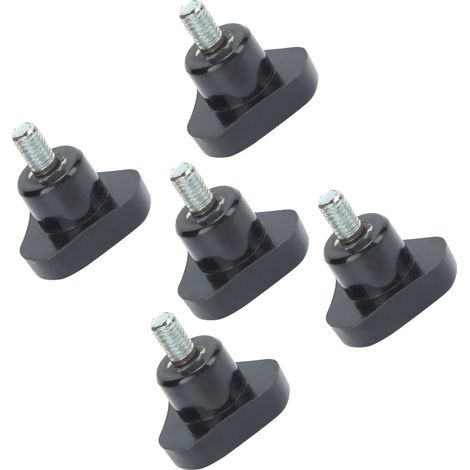 5 pièces Bouton de serrage pour tour, poignée de main, écrou à vis à torsion, poignée de verrouillage triangulaire, visserie M6x32x10 (1/5)