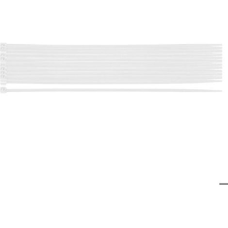 Serre-Câbles - 2,5 X 200 Mm - Nylon Pa66 - Blanc - Lot De 20 (1/5)