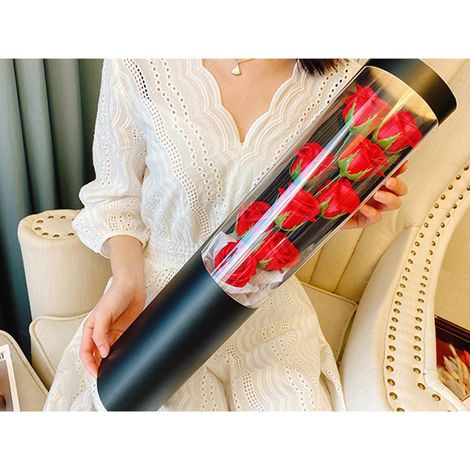 Seifenrosen-Blumenstrauß-Geschenkbox, künstliche Rosenblüten, Rosenblüten-Blumenstrauß-Tube, Valentinstagsgeschenk für den/die Liebste/n (1/5)