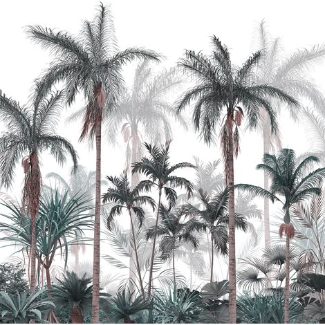 Papier peint panoramique - Forêt Tropicale - 325 cm x 325 cm (1/2)