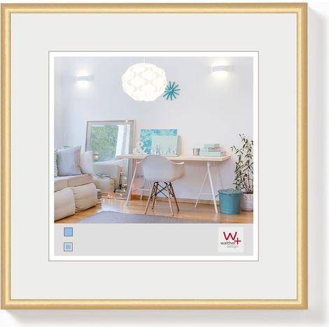 Cadre photo doré 15 x 15 cm Cadre en plastique KV150G (1/5)