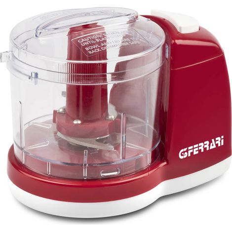 G3 Ferrari G20155 Tritatutto Realmix 2, 150 W, Capacità 350 ml, Funzione Pulse, Lame INOX, Doppia sicurezza, Bianco/Rosso (1/4)
