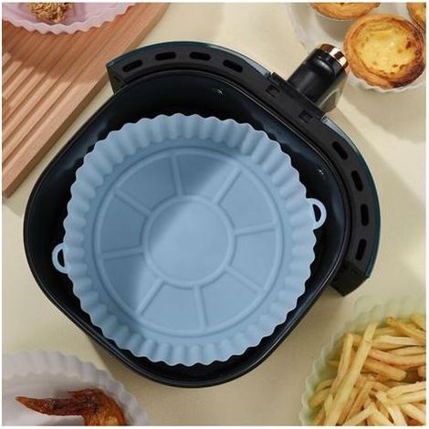 Moule en silicone pour friteuse à air chaud, tapis de cuisson pour friteuse à air chaud 18 cm