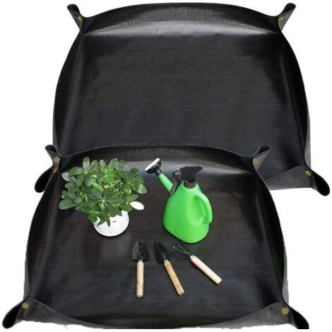 Pair Wasserdichte Pflanzmatte für Zimmerpflanzen, 2-teiliges Set, wasserdichte Gartenmatte, faltbare Pflanzmatte für Blumen, zum Umtopfen von Sukkulenten, Zimmerpflanzenpflege