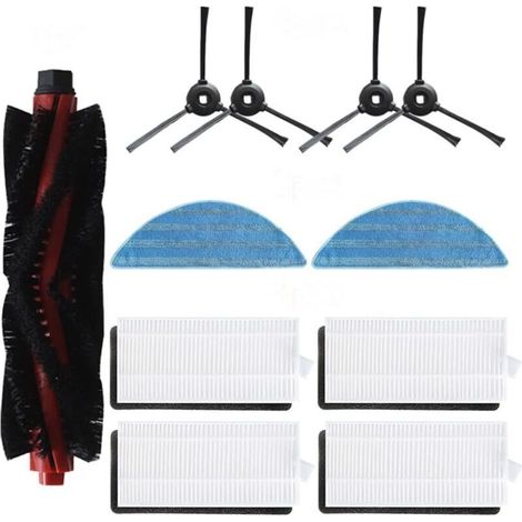 Juego de cepillos para Sinistra M200/M201/M501A/M520/M571/T700/U180 - Juego de accesorios de 12 piezas (cepillos laterales, filtros, etc.) para aspiradoras robot (1/4)