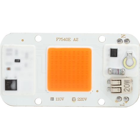 Lampe de croissance végétale 20W pleine spectre, puce LED COB sans driver haute tension 220V, ampoule intégrée pour plantes