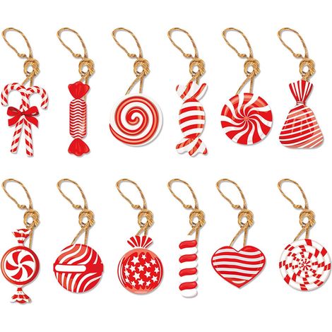 Décorations de Noël en Papier 12 Pièces de Pendants Décorations pour Arbre de Noël Pour Vacances, Voiture, Fête, Nouvel An, Fête d'Hiver, Bureau, Plafond, Anniversaire, (1/5)
