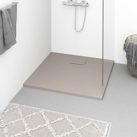 Receveur de douche SMC marron 90x80 cm (1/5)