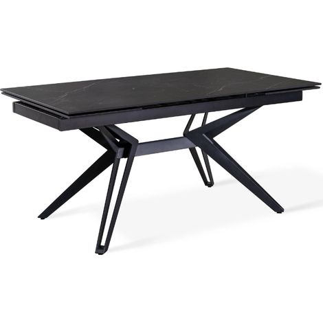 Iulius,  Tavolo allungabile con top in ceramica Marmo nero (90cm X 160/240 cmcm H. 76cm)  Duzzle (1/5)