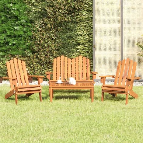Ensemble de salon de jardin Adirondack 4 pcs Meuble de jardin Mobilier de jardin bois acacia solide 52976 (1/5)