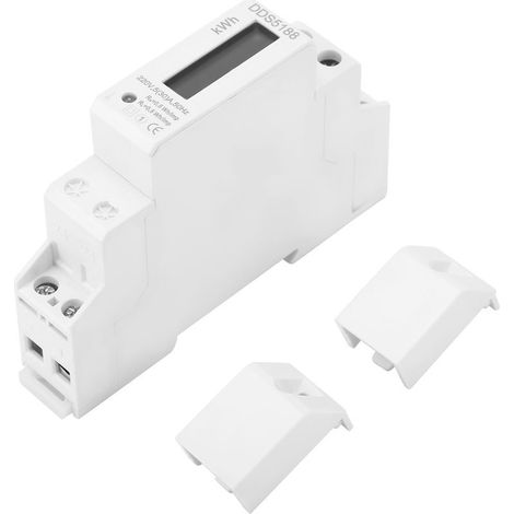Elektronischer Energiezähler (kWh), einphasig, digitales LCD-Display, 220 V, DIN-Schiene, 5–30 A (1/5)