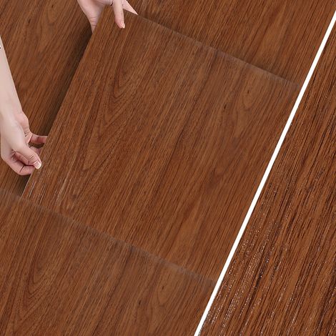 Randaco Pavimenti adesivi in PVC Vinile 33 Pezzi 30cm x 30cm, ca. 3 m², carta da parati in PVC autoadesiva impermeabile color legno