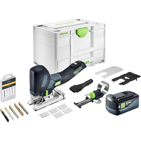 Kit de base Festool PSC 500 EB : scie sauteuse pendulaire sans fil 18 V 120 mm + 1 batterie 5,0 Ah + Systainer - sans chargeur (1/5)