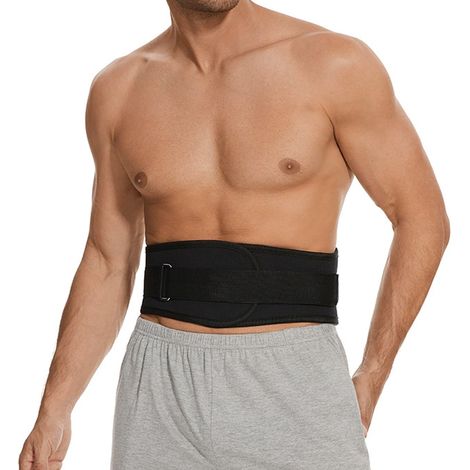 Cinturón de soporte lumbar ajustable, tejido transpirable, accesorio deportivo, para hacer ejercicio (1/5)