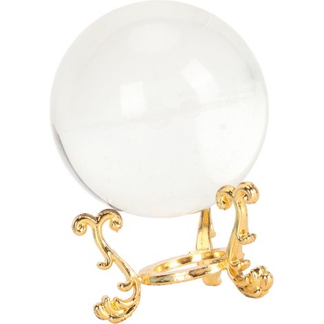 Support Boule en Cristal Décoratif en Verre Style Simple pour Table, Chambre et Bureau, Pièce de Décoration Élégante, Fait Main (1/5)