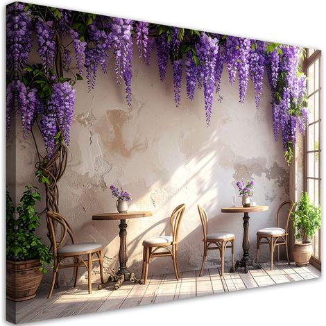 Tableaux, Fleurs violettes Café,30x20 (1/4)