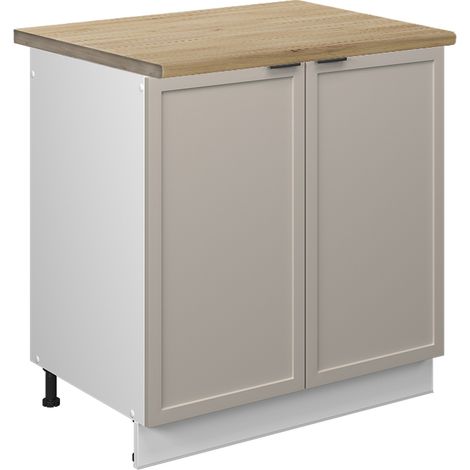 Mobile lavello cucina Fame-Line, GrigioBeige, 80 cm , PL Rovere, Vicco