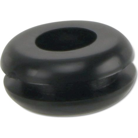 KSS Passe-câble PVC, noir, épaisseur de plaque 1,7, diamètre trou 6,4, ouvert, 1 pièce (1/2)