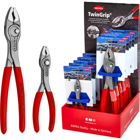 Draper 18154 KNIPEX 00 18 01 V53 TwinGrip Front and Side Gripping Pliers Countertop Dispenser (12 Piece)