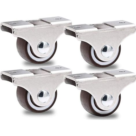 Set mit 8 Mini-Gummirollen (25 mm) in einem schwenkbaren Metallgehäuse – für Möbel, Haushaltsgeräte und Ausrüstung (1/4)