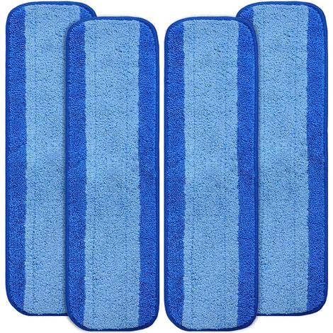 Lingettes Microfibre - 45,7 cm - Pour Balai À Franges - Lavables Machine - Réutilisables - Lot De 4 (1/5)