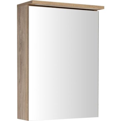 Aqualine KAWA - Armoire miroir avec éclairage LED, 50x70x22 cm, chêne emporio WGL35S (1/4)