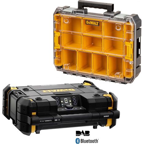 Dewalt 18v Tstak DAB Digital Radio Bluetooth USB + DWST82968-1 Organiser Case (1/5)