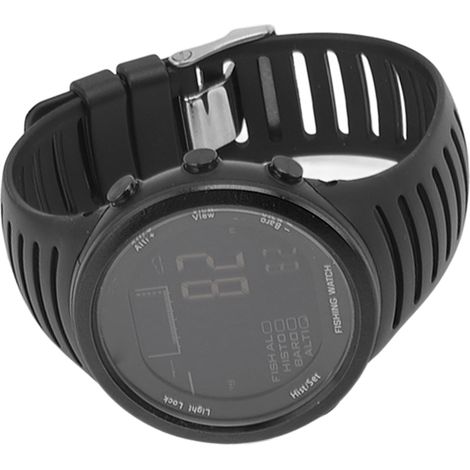 Multifunktionale Angel-Barometeruhr für den Outdoor-Einsatz, wasserdicht, mit Höhenmesser, Barometer und Thermometer FR720B, schwarz (1/4)