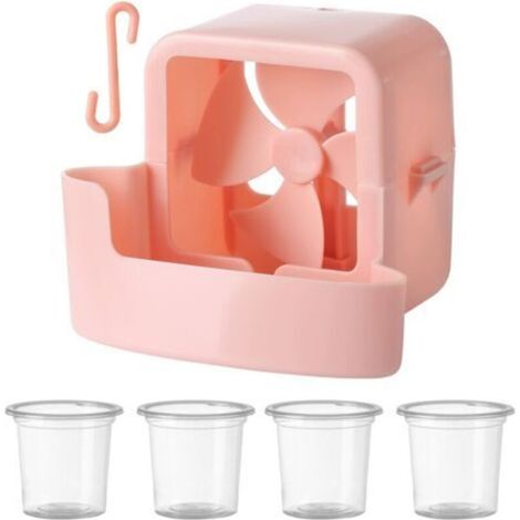 Glacière portable avec crochet (rose) - 1 ventilateur à glace pour un refroidissement rapide - Ajouter des glaçons sur la table (1/5)