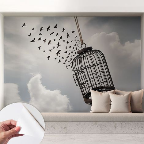 Fotomurale adesivo - Carta da parati adesiva - per la cucina camera da letto per la soggiorno - Uccelli in volo 208x146 cm (1/5)