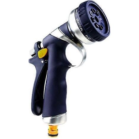 Garden Hose Spray Gun with 8 Adjustable Patterns, Heavy Duty Metal Hose Pipe Spray Gun Zinc Alloy High Pressure Spray Nozzle Perfect for Car and Pet (1/5)