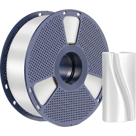 Filamento per stampa 3D, diametro 1,75 mm, materiale ecologico, 1 kg, bianco (1/2)