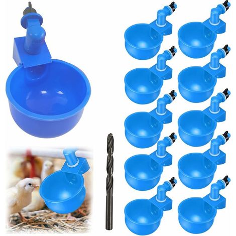 12 Pieces Chicken Drinker, Automatic Drinker, with Punch Tools, Suitable for Chickens, Ducks and Other Backyard Poultry (1/5)