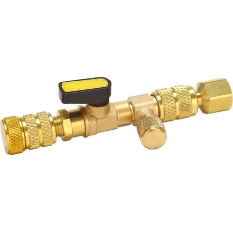 R410A R22 Valve Core Remover Tool with Dual Size SAE 1/4 & 5/16 Port (1/4)
