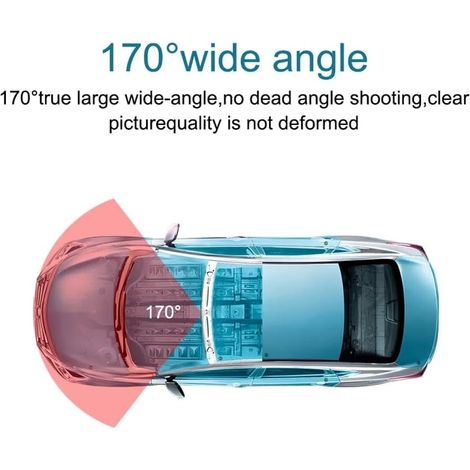Videoregistratore per auto Dash Cam, monitor per la visione posteriore DashCam, schermo da 2 pollici, grandangolo 1080P (1/4)