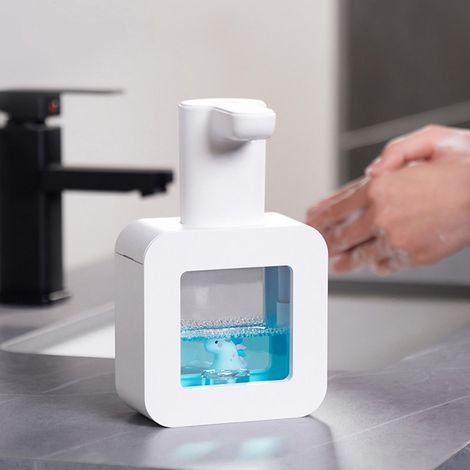 Automatischer, berührungsloser Seifenspender mit Sensor, Haustierfreundlich, wasserdicht, intelligent, Schaum, weiß (1/5)