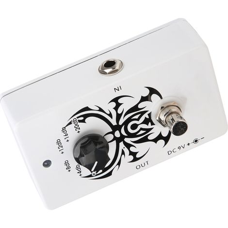 Pédale d'effet Boost guitare True Bypass portable réglable, alimentation 9V DC (1/5)