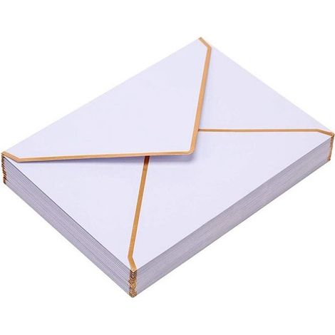 50 Mini Buste Eleganti buste di carta (13,5 x 18,5 cm), perfette per inviti di matrimonio, biglietti di compleanno, annunci di laurea e occasioni speciali. (1/5)