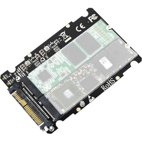 Adattatore convertitore da SSD M.2 NVMe SATA U2PCB 2-in-1, da SSD M.2 NVMe a SSD U.2 SFF-8639 PCIe M2, componenti per computer. (1/5)