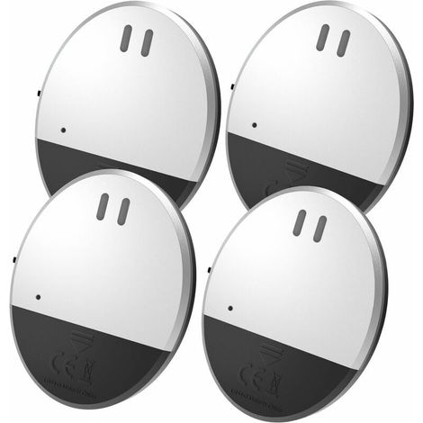 4-teiliger Tür- und Fensteralarm mit hoher Dezibelzahl, ultradünner Vibrationssensoralarm (Silber)