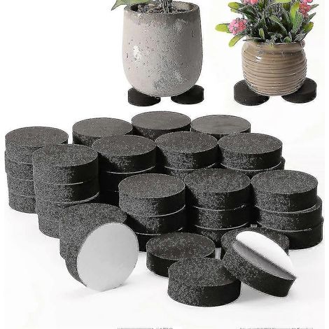 50PCS Plant Pot Feet Risers Natural Rubber Flower Pot Mat Invisible Pot Feet For Heavy Outdoor Plan 50MM (1/4)