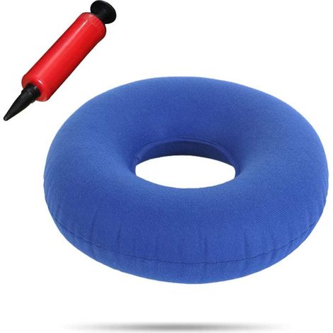 Coussin de siège gonflable pour hémorroïdes, coussin de siège orthopédique gonflable, coussin de siège orthopédique en forme de beignet, anneau de siège souple gonflable avec pompe, anneau de siège go (1/5)