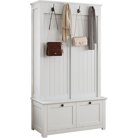Armoires et penderies modernes et minimalistes, combinaison d'un meuble à chaussures et d'une armoire, système de rangement multifonctionnel avec crochets