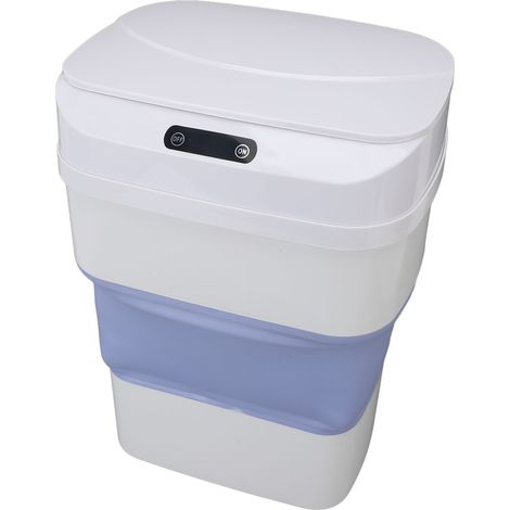 poubelle-Poubelle Intelligente avec Douche Infrarouge et Design Pliable Capacité 17.5L pour la Cuisine (1/4)