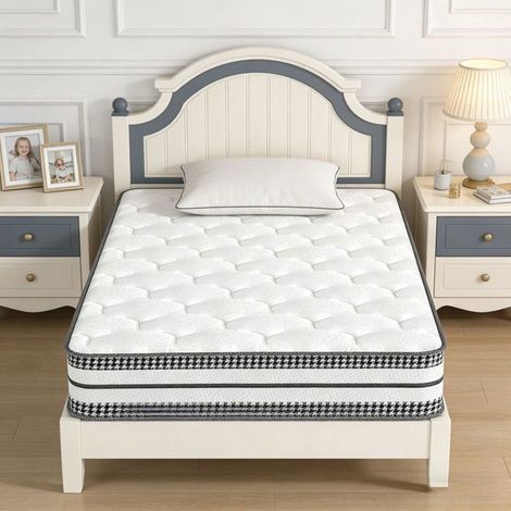 Matelas 90x200 cm, Certifié Oeko-Tex, 7 Zones Ergonomique, Hypoallergénique, Respirant, Double Face, Convient à Toutes Les Saisons (1/5)