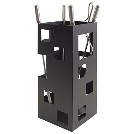 Imex la Volpe 10029-Set per caminetto, quadrato (utili in acciaio inox, 50 x 20 x 20 cm (1/4)