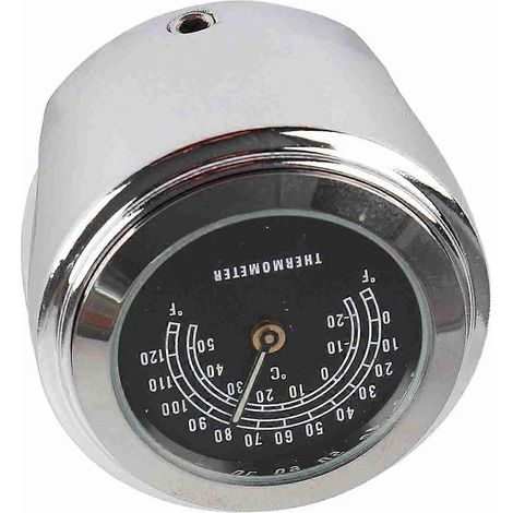 22-25 mm wasserdichtes Motorrad-Lenker-Temperaturthermometer-Zubehör (schwarz)