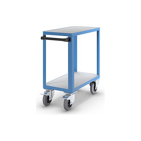 Mesa rodante industrial  L x A de la cama 750 x 400 mm  azul