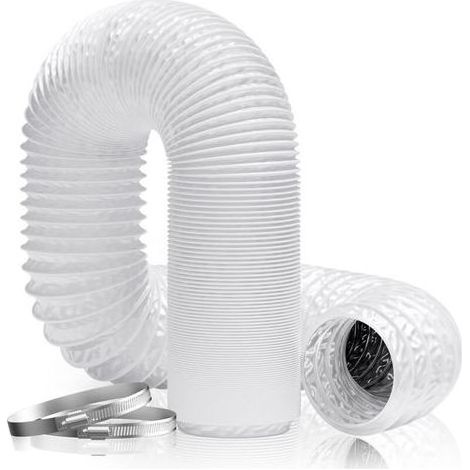 Conduit d'air Flexible Tuyau de Ventilation 160 mm x 6/8/10m en Feuille d'aluminium et PVC pour Seche Linge, Ventilateur Extracteur Air (1/5)